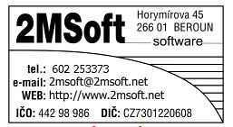 2MSOFT - Marcel Špeta - software na zakázku, grafické návrhy, loga, plakáty Beroun