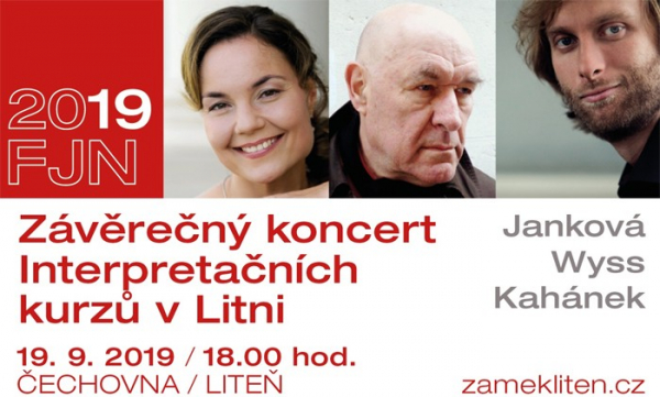 Závěrečný koncert Interpretačních kurzů v Litni 2019 zve na mladé pěvce i na sopranistku Martinu Jankovou 